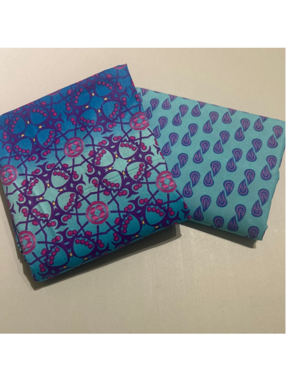 Fabric: 3 Yards 20” Blue Purple Patterned Textile cotton